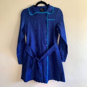 Jerry-T New York crinkle long sleeve button up dress size M